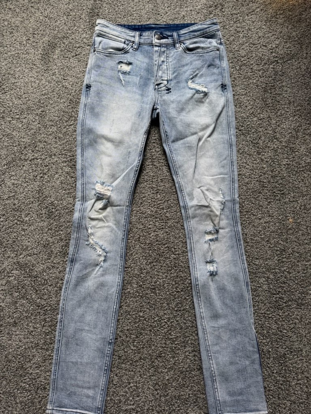 Ksubi Light Blue Ripped Skinny Jeans